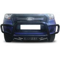 Universal Nudge Bar Wrap Around with Sump Guard Black Stainless Steel Ford
